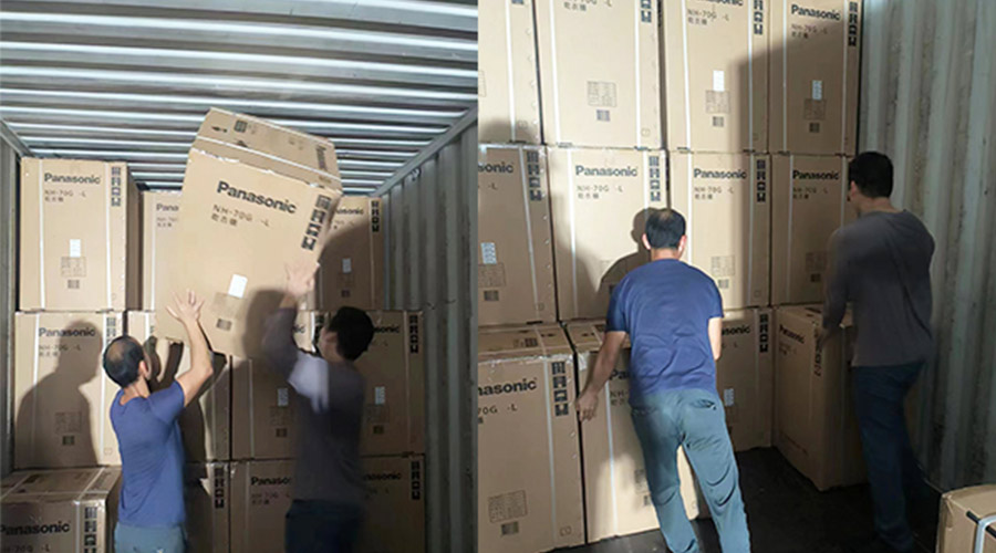 春節(jié)放假?zèng)_刺！加速度完成客戶松下衣物烘干機(jī)裝柜發(fā)貨